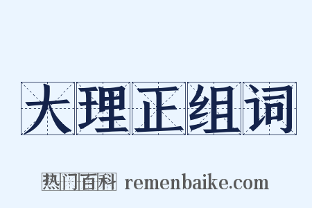 大理正组词是什么意思的图片